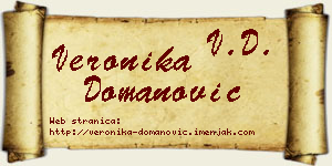 Veronika Domanović vizit kartica
